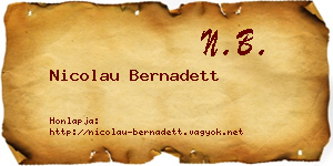 Nicolau Bernadett névjegykártya